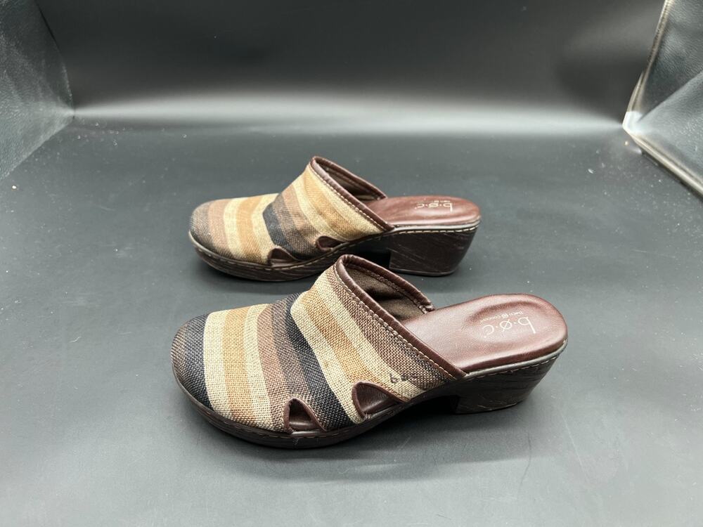 Born‎ Concept BOC Mules Wedge Slip Ons Brown Tan Size 9M